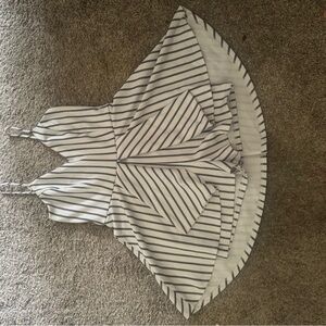 Purple Snow Black and White Striped Jumpsuit